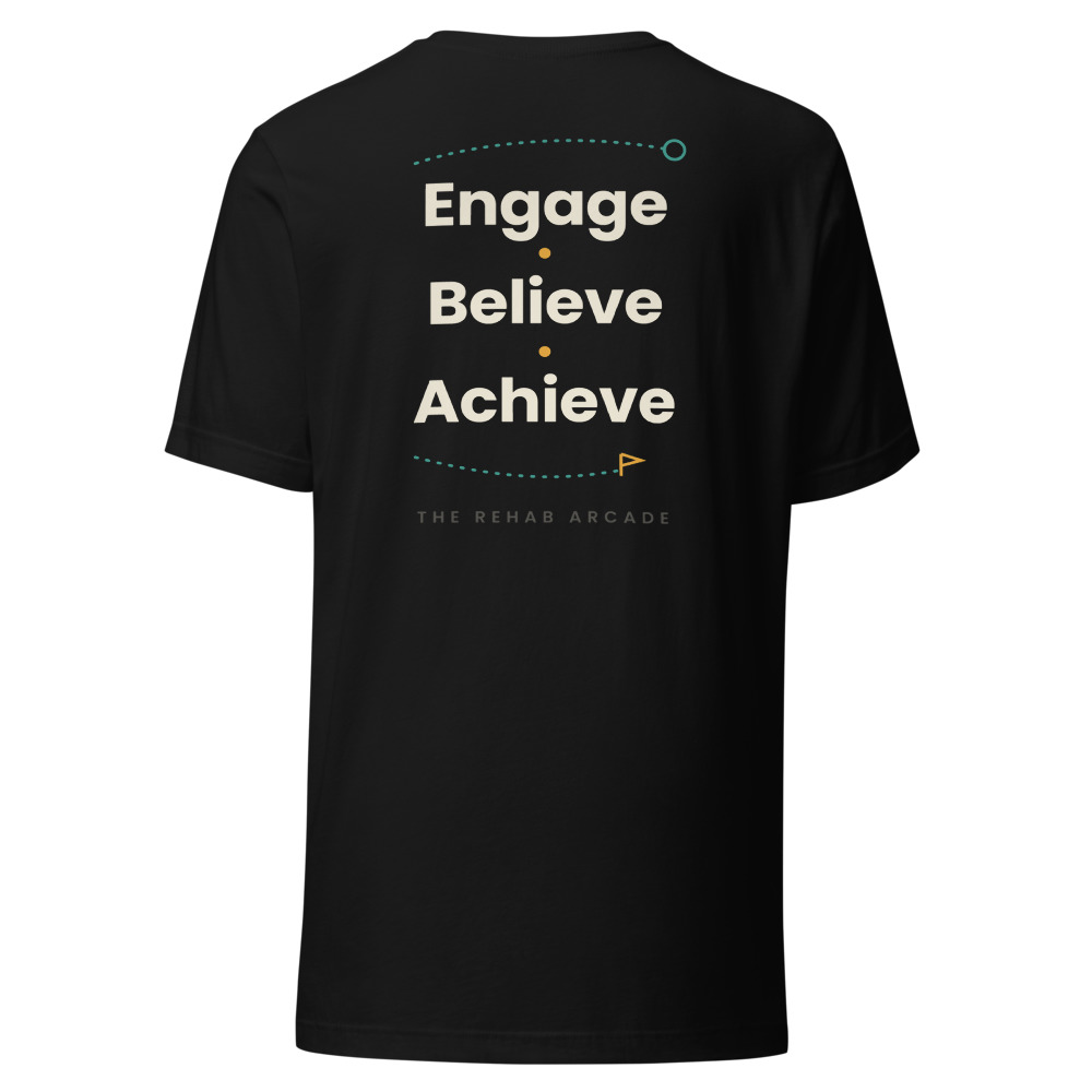 Engage, Believe, Achieve tee