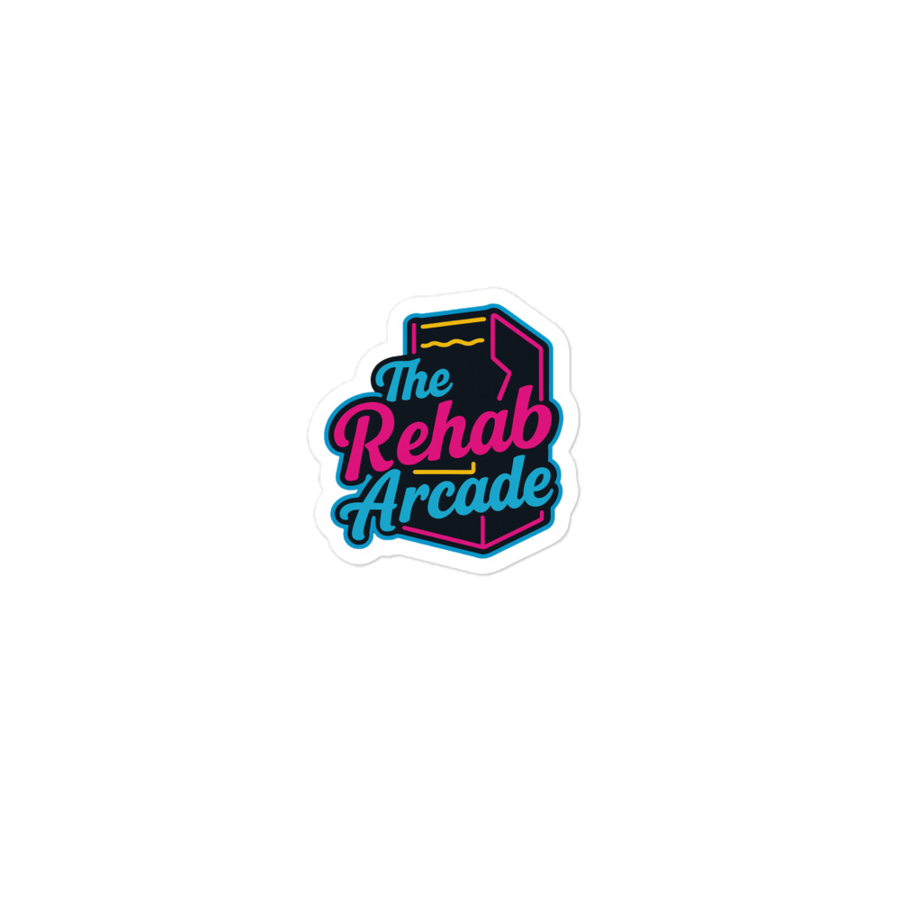 The Rehab Arcade logo sticker